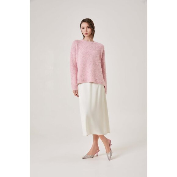 Women's Kitten Rhinestone Pointed Toe Pumps Slingback Pink Heels Dress Shoes - Picture 5 of 7